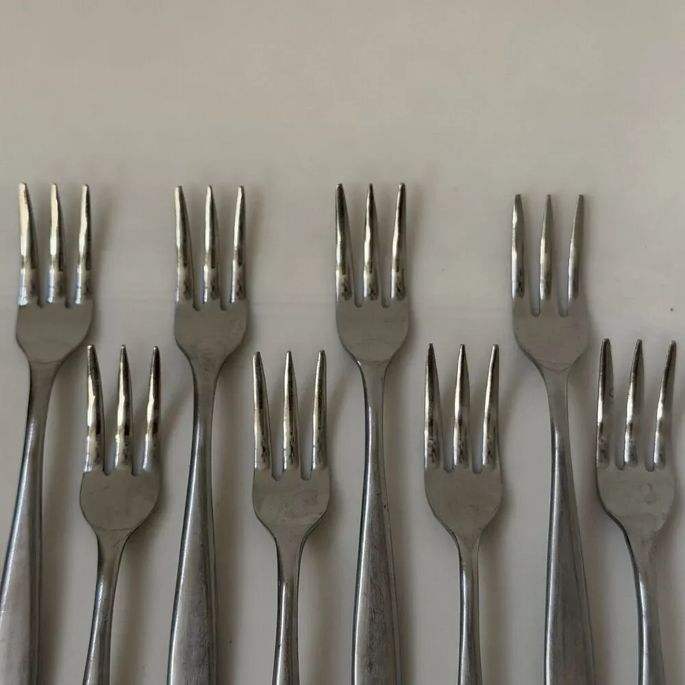 8pc AMC Venice Cocktail/Seafood Fork 5 3/8” Stainless Japan Satin